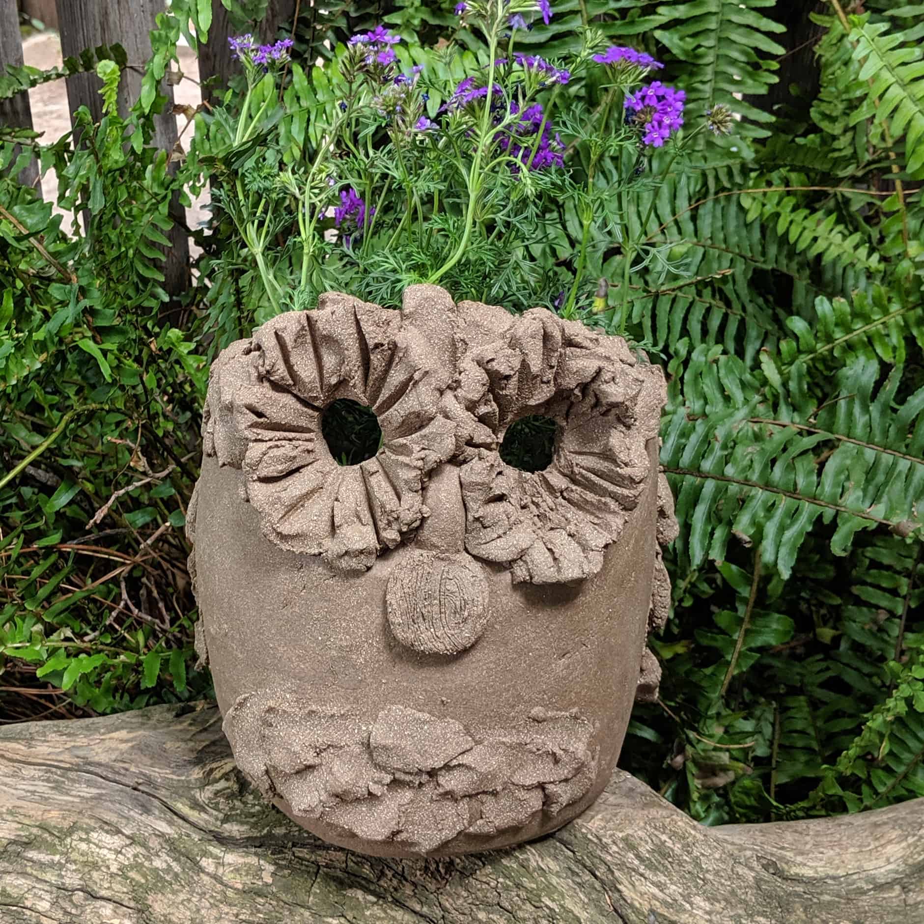 Margaret Hudson Frog Planter - Handmade Ceramic Sculpture