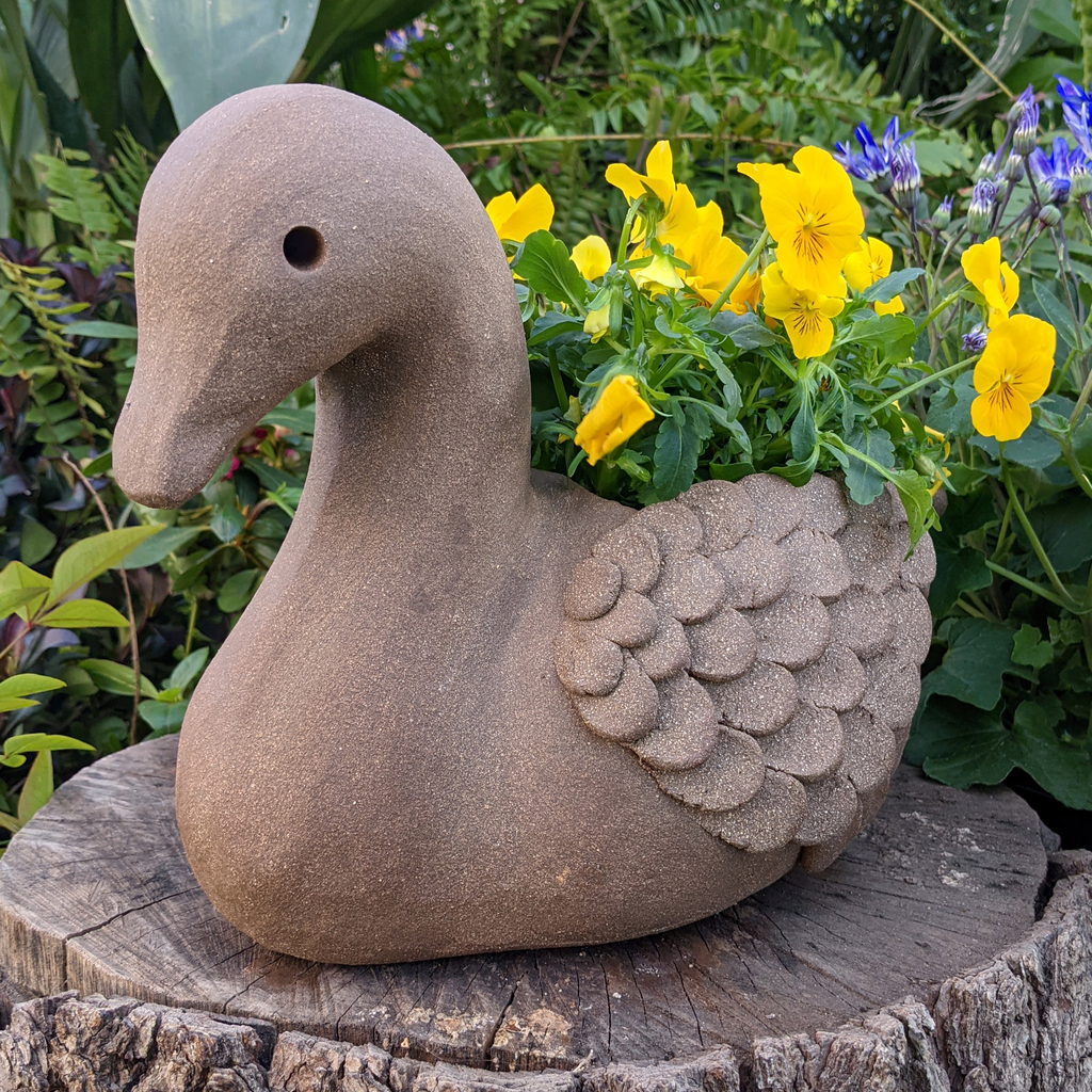 Duck Planter - Handmade Ceramic Sculpture